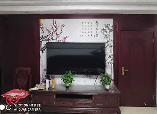 顺义中式家庭装修电视柜效果展示