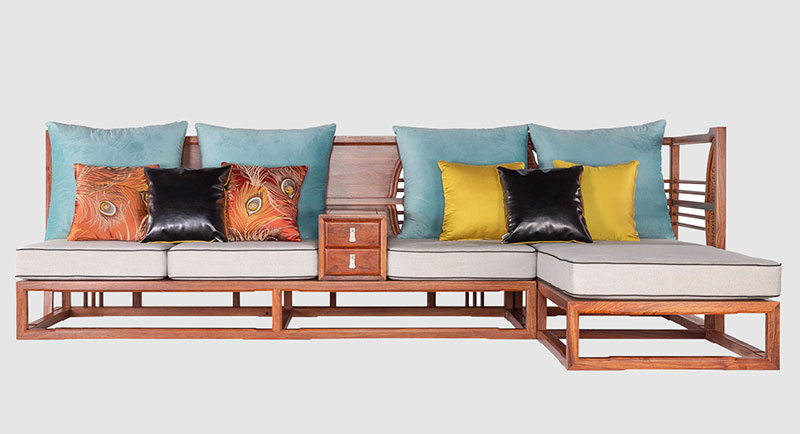 顺义中式家居装修实木沙发组合家具效果图